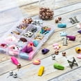thumbnail image 4 of Clear Jewelry Box 6 Pack Plastic Bead Storage Container, Earrings Storage Craft Organizer with Adjustable Dividers, 15 Compartments Each, 6.7" x 0.8"x 4", 4 of 10