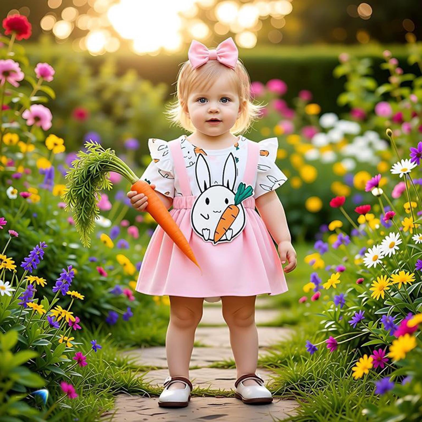 Staki Butterfly Dress for Girls Newborn Baby Girl Outfit Fly Sleeve Romper Dress Short Sleeve Bodysuit Fall Clothes Headband 0-18M(Red,9-12 Months)