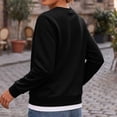 thumbnail image 5 of cocolona Womens Sweatshirts no Hood Crew Neck Patchwork Casual Long Sleeve Button Trendy Pullover Sweatshirts, 5 of 6