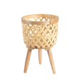 thumbnail image 1 of Woven Basket Plant Display Rack Durable Natural Material Home Decor Rattan Indoor Outdoor Garden Flower Pot, 1 of 1