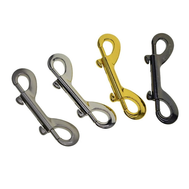 Metal Double Ended Bolt Snap Hook Marine Grade Double End Clip Diving Clips  Key Holder Security 4 pieces 
