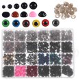 thumbnail image 1 of Juego de 600 piezas de ojos de plástico, accesorios de bricolaje, ojos artesanales con arandelas, seguridad para animales, 1 of 6