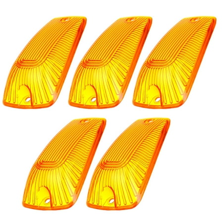 cciyu 5x Cab Marker Light Amber Top Roof Running Light/Cover Lens Top Clearance Marker Cab Marker Assembly for 1988-2000 For Chevy For GMC Truck Light