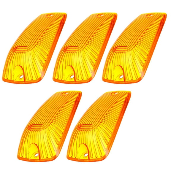 cciyu 5x Cab Marker Light Amber Top Roof Running Light/Cover Lens Top Clearance Marker Cab Marker Assembly for 1988-2000 For Chevy For GMC Truck Light