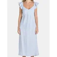 thumbnail image 4 of Time And Tru Women's and Women's Plus Midi Dress with Flutter Sleeves, Sizes XS-4X, 4 of 4