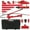 red, variant on BouPower 4 Ton Porta Power Hydraulic Jack Kit with Oil Hose and Storage Case, Portable Hydraulic Ram Auto Body Frame Repair Tool for Car Truck Garage and Farm Use