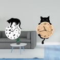 thumbnail image 2 of Reloj De Pared Colgante Silencioso Con Diseño De Gato, Movimiento Silencioso, Fácil De Leer, Ligero, Sin Tictac, Adorno Para Sala De Estar, Dormitorio, Comedor, Oficina, Escuela, Decoración, 2 of 8