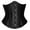 Black, variant on Hpapadks Waist Trainer Corset for Women Lace Up Tummy Control Underbust Wide Belt Tight Push Up Solid Vintage Corset Belt Halloween Black