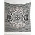 thumbnail image 4 of Black Grey Ombre Poster Tapestry Mandala Art Hippie Wall Hanging Bohemian Bedspread Tapestries 30"x40", 4 of 6
