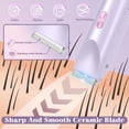 thumbnail image 3 of Recortadora de bikini para mujer, afeitadora de doble cabezal, 2 en 1 con cabezales de cuchillas de cerámica y puerto de carga tipo C, afeitadora eléctrica para vello púbico, axilas, piernas, brazos, 3 of 5