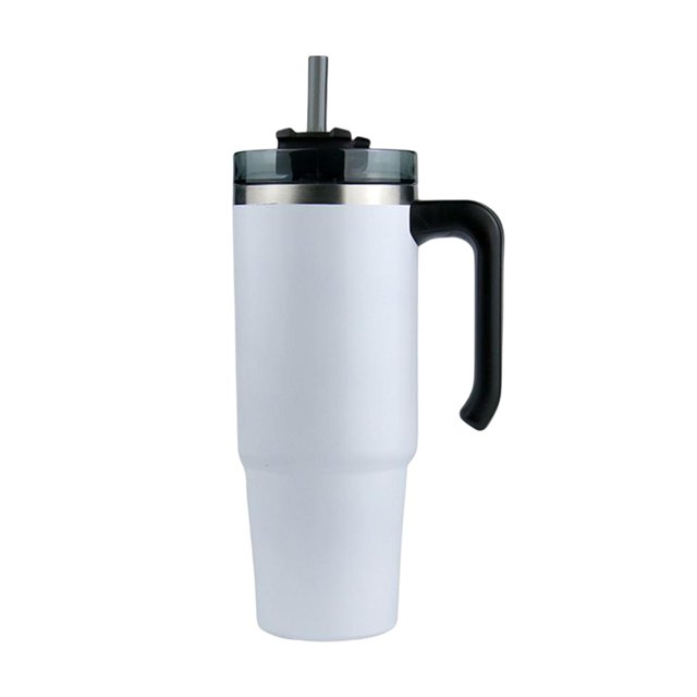 Vaso taza de acero inoxidable doble pared SIN BPA 600 ml blanco