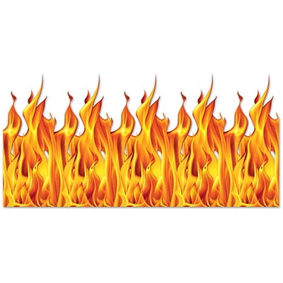 Pack of 6 Yellow and Orange Flame Halloween Wall Backdrops 30'