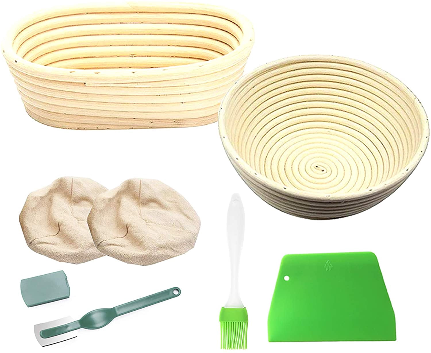 Bread Proofing Basket Set, Sourdough Natural Rattan Proofing