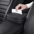 thumbnail image 3 of Caja de reposabrazos para coche, servilletero, servilletero, bolsa de papel higiénico de cuero PU, funda de bolsa de tejido para reposacabezas de Sunnimix  Sostenedor del tejido, 3 of 8