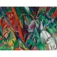 thumbnail image 3 of Franz Marc 14x12 Black Modern Framed Museum Art Print Titled - In the Rain (1912), 3 of 5