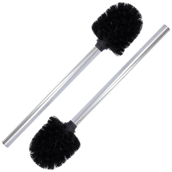 2pcs Stainless Steel Toilet Brush Bathroom Cleaning Sturdy Bristles Quality