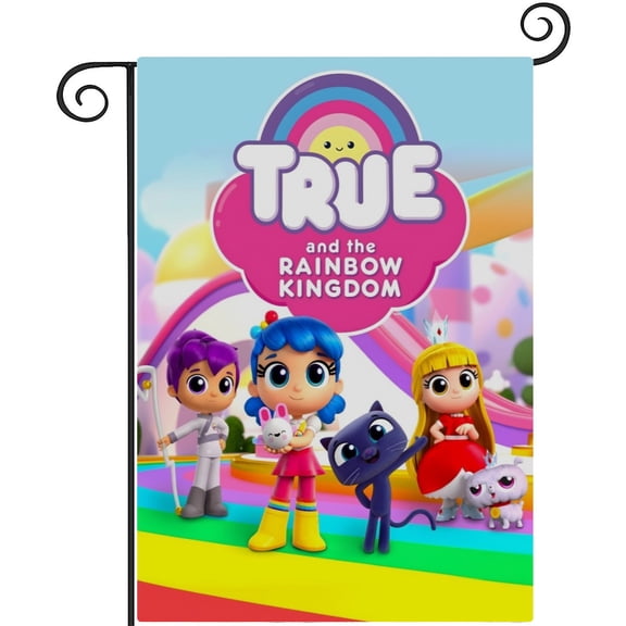 True and the Rainbow Kingdom-themed Garden Flag. Perfect gift for fans, friends, and family members, and suitable for outdoor activities, party decorations11''x18''