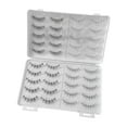 thumbnail image 4 of 20 piezas de pestañas postizas de aspecto extensión de pestañas 3D sintéticas ligeras DIY pestañas superiores inferiores pestañas artificiales, 4 of 8