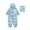 Blue, variant on REDARER Unisex Kids Dinosaur Car Print Hooded One Piece Rain Suit Reflective Strips Packable Waterproof Outdoor Boys Girls Raincoat with Storage Bag,1-3 Years