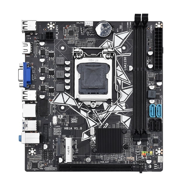 Tarjeta Madre Placa base H81A M-ATX 16GB Interfaz LGA1150 Placa base Compatible con VGA+HDMI Ehuebsd Para estrenar