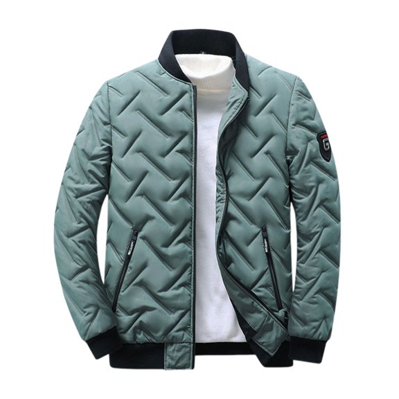 Toimothcn Men's Padded Jacket Oversized Fashion Solid Color Thickened Padded Jackets Casual Stand Collar Warm Loose Fit Hooded Winter Jackets With Pockets Suitable For Outdoor Sports