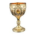 thumbnail image 5 of Fiocias Embossed Water Goblet Drinking Cup Collection Reusable Tableware Metal Cup Mini Gold, 5 of 9