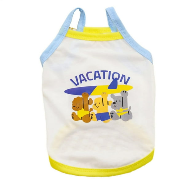 Perro Camisa Ropa para mascotas Perros pequeños sin mangas Elegante Ligero Transpirable Cómodo Gato Traje Camping Playa Caminar Entrenamiento