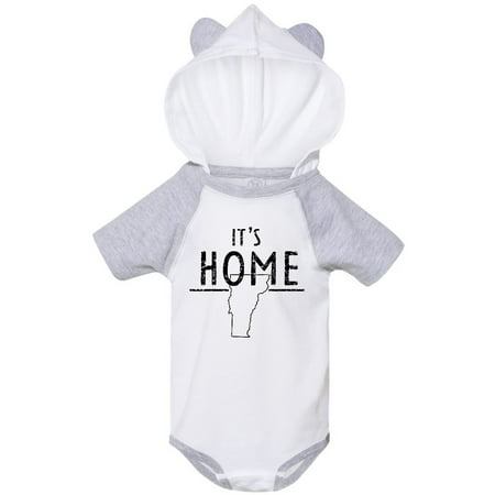 

Inktastic Its Home- State of Vermont Outline Distressed Text Gift Baby Boy or Baby Girl Bodysuit