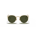 thumbnail image 3 of Ray-Ban Round Metal Sunglasses, Retro Round Eyeglasses with Case, Arista Gold/G-15 Green, Size 53, 3 of 7