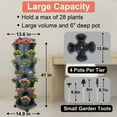 thumbnail image 2 of 2 Pack of 7 Tier Stackable Planter Vertical Garden With Various Accessories for Vegetables, Flowers, Herbs, Succulents, Microgreen Gardening - Dark Gray, 2 of 7