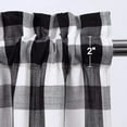thumbnail image 2 of Haperlare Black and White Checkered Kitchen Curtains 45 inch Long Buffalo Plaid Gingham Cafe Curtains Farmhouse Light Filtering Half Window Curtains, Set of 2, 2 of 7