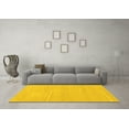 thumbnail image 3 of Ahgly Company Indoor Round Solid Yellow Modern Area Rugs, 5' Round, 3 of 4