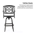 thumbnail image 5 of Bar Stools, Swivel Counter Stools with Armrests, Vintage Industrial Farmhouse Bar Stool for Kitchen Island, Copper Finish, Perfect Rustic Stool for Dining, Counter or Breakfast Bar, 5 of 5