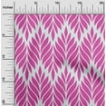 thumbnail image 2 of oneOone Viscose Jersey Fuschia Pink Fabric Leaves Diy Clothing Quilting Fabric Print Fabric By Yard 60 Inch Wide-HW, 2 of 5
