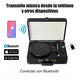 thumbnail image 2 of Tocadiscos De Vinilo Negro Retro Portátil Con Bluetooth NEGRO, 2 of 5