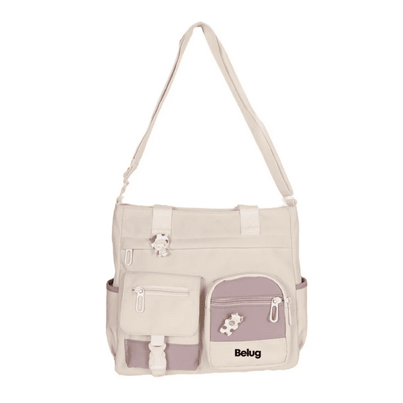 Bolso Multifuncional De Lona De Gran Capacidad Belug Blanco