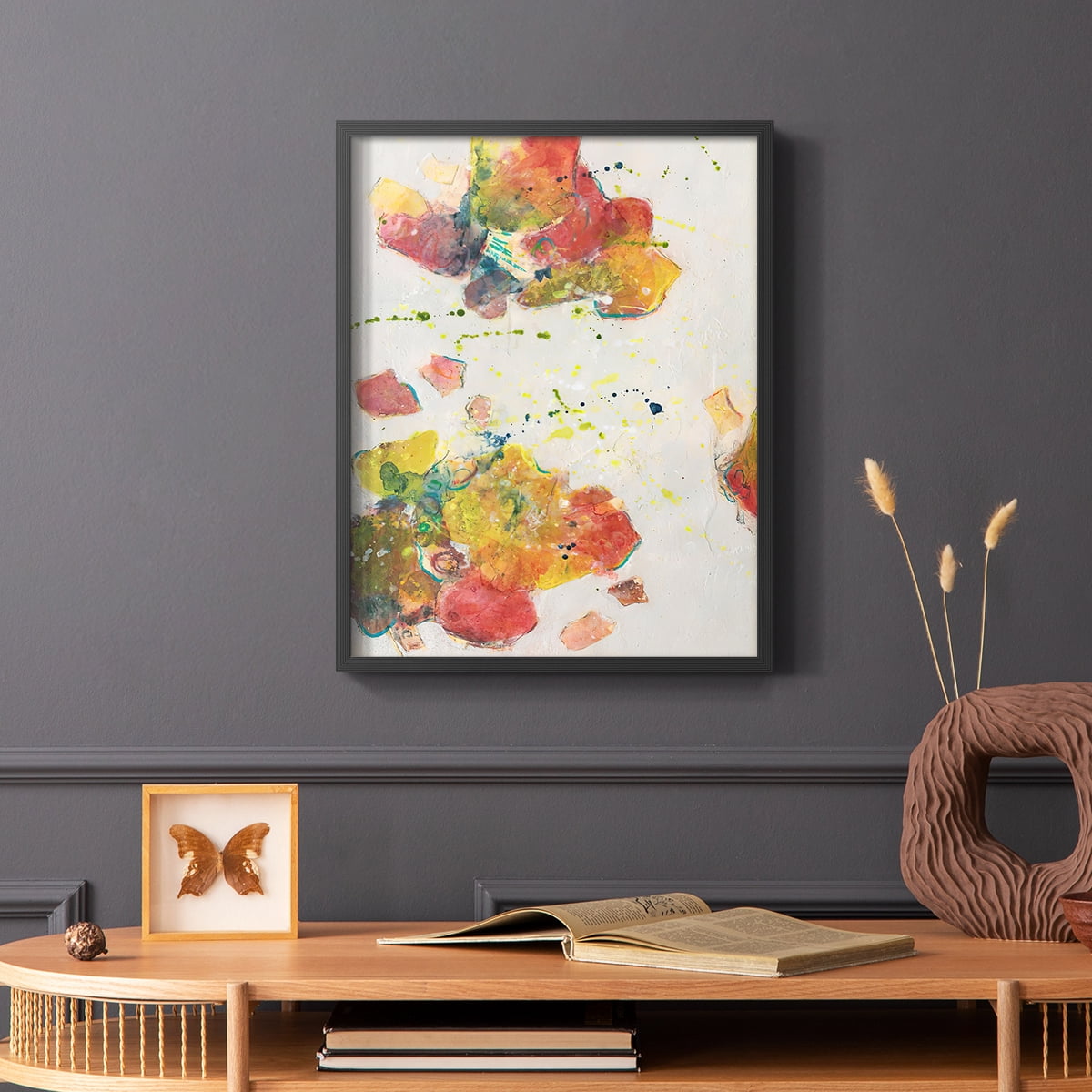 Attracting Love I Framed Print in Black Solid Wood Framed Print No Nail Hanging