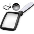 thumbnail image 1 of Lupa con luz, lupa plegable de mano 3x rectangular grande iluminada con LED regulable para lectura, 1 of 5