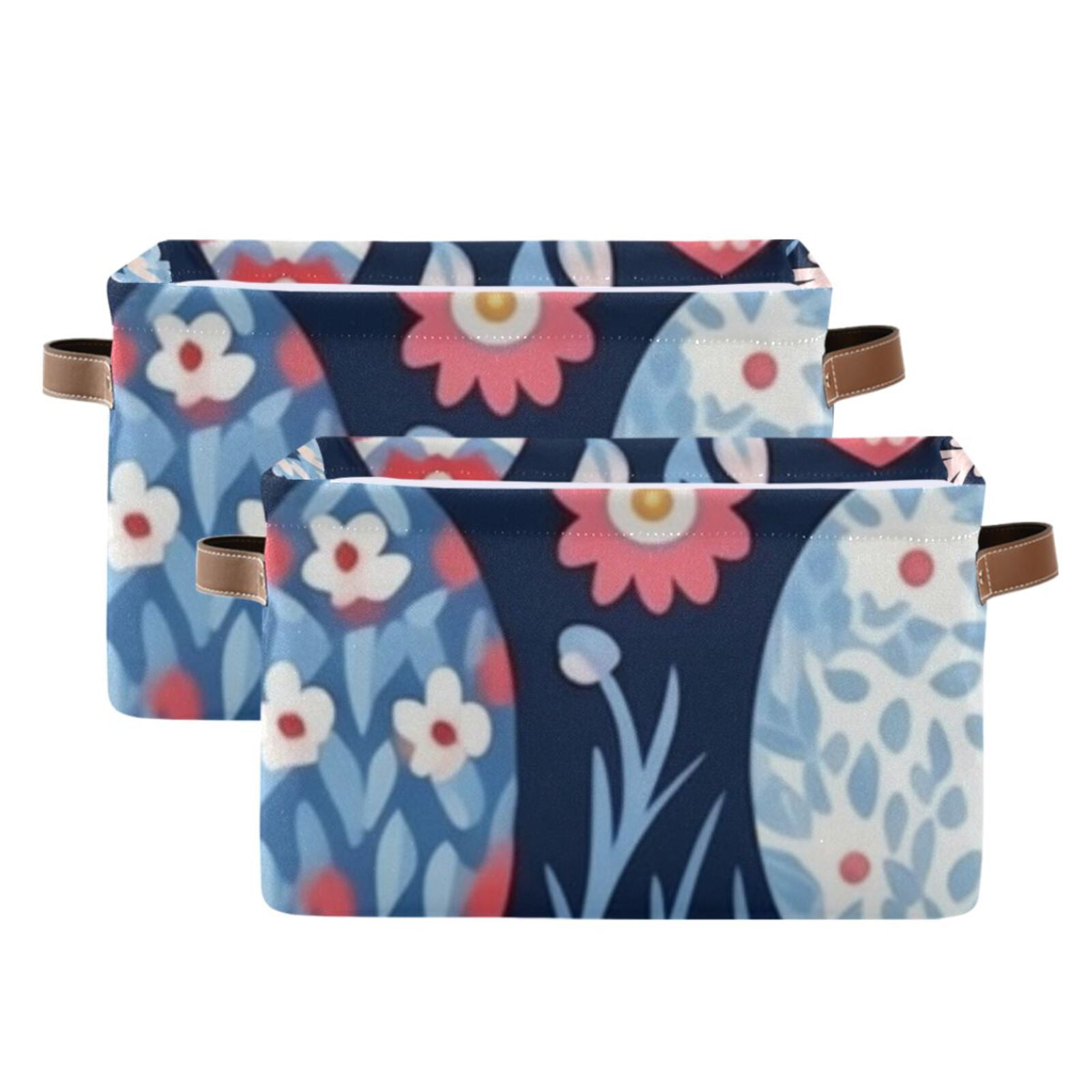 Easter Eggs Flowers Leaves Storage Bins Baskets With Handles Storage Box Clothes Organizer Organization Toys