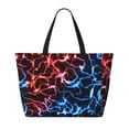 thumbnail image 2 of Disketp Red And Blue Lightning Bolsa de Playa de Gran Capacidad, Bolso Impermeable y a Prueba de Arena para Mujer, Ideal para Playa, Piscina y Natación, 2 of 7