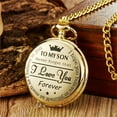thumbnail image 2 of For Stepdad From / Engraved Pocket Watch Birthday Anniversary Meaningful Year Gifts，Fathers Day For Stepdad, 2 of 5