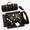 Black - Gold, variant on Black - Black 17-Piece Travel Mixology Bartending Kit with Waxed Canvas Bar Bag