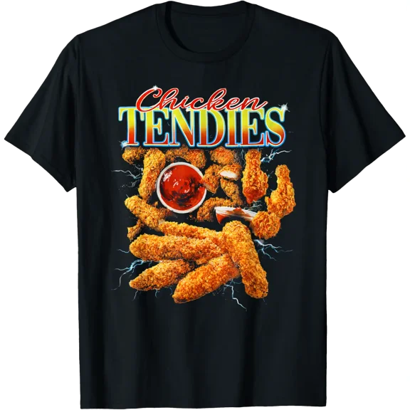 Chicken Tenders 90s Food Music Graphic T-Shirt All Size S-5XL