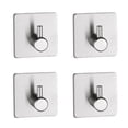 thumbnail image 1 of 4 ganchos adhesivos multifuncionales de acero inoxidable para colgar toallas de cocina y baño, sin dejar rastro., 1 of 6