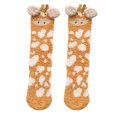 thumbnail image 2 of A Pair of Socks Silver Polyester Womens Winter Coral Fleece Socks Thickened Warm Sleeping Floor Socks, 2 of 3