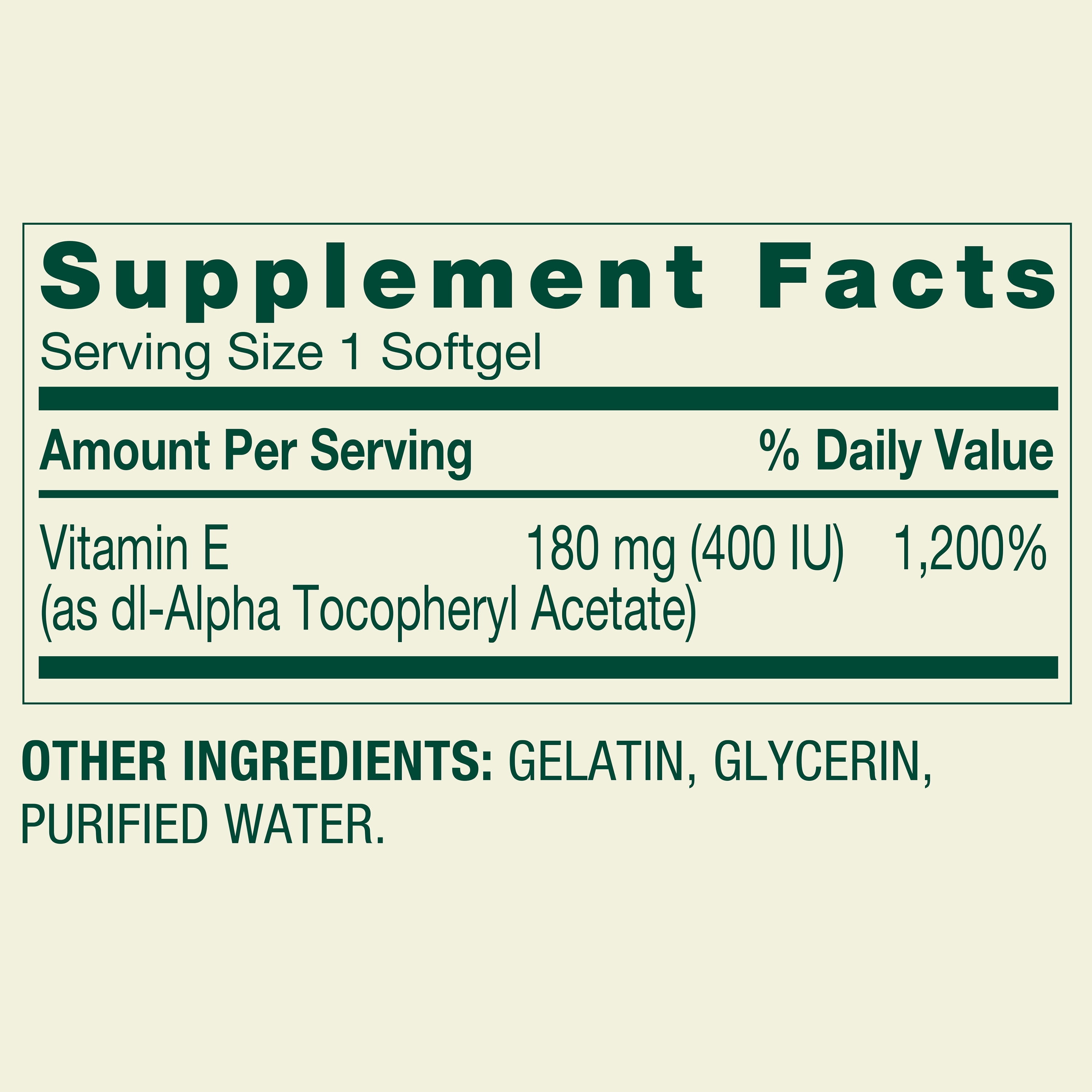 Spring Valley Vitamin E 180 mg Softgels for Heart Health, 200 Count