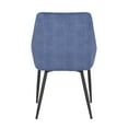 thumbnail image 5 of Diana Contemporary Chair in Black Metal and Blue Corduroy Fabric by LumiSource - Set of 2, 5 of 6