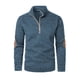 thumbnail image 3 of pstuiky camisa de manga larga para hombre, Sudadera con cremallera y cuello alto de manga larga de color liso para hombre Tops de hombre xl, 3 of 4