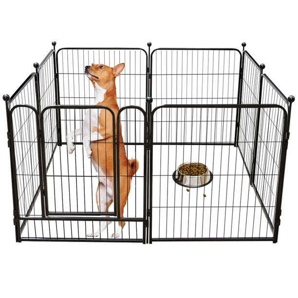Tooca Dog Playpen Heavy Duty Puppy Fence Intdoor 8 16 Panels 40 32 In Playpens Exercise Pen For Pets In Home Walmart Com Walmart Com
