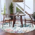 thumbnail image 3 of Teal Turtle Coastal Round Area Rug 6Ft Washable Circle Rugs for Bathroom Office, Octopus Coral Summer Beach Starfish Non-Slip Carpet Floor Mats Indoor Outdoor Carpet Runner Aesthetic Home Decor, 3 of 8